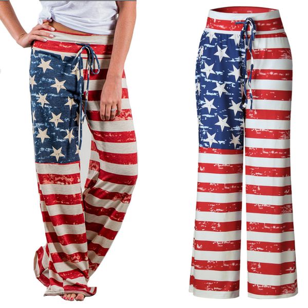 casual women pants with drawstring usa american flag printing stripe full length pant loose comfortable trousers zl3245, Black;white
casual women pants with drawstring usa american flag printing stripe full length pant loose comfortable trousers zl3245, Black;white
