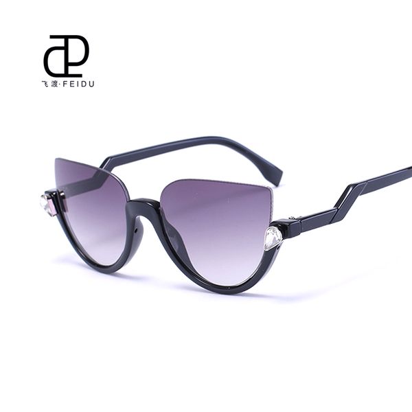 wholesale-feidu 2016 luxury cat eye sunglasses women brand designer half frame coating mirror sun glasses for women feminino, White;black
wholesale-feidu 2016 luxury cat eye sunglasses women brand designer half frame coating mirror sun glasses for women feminino, White;black