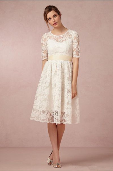 1950s vintage lace wedding dresses summer beach champagne sash knee length a-line half sleeve bridal gowns vestidos de noiva 2019 new w611, White
1950s vintage lace wedding dresses summer beach champagne sash knee length a-line half sleeve bridal gowns vestidos de noiva 2019 new w611, White