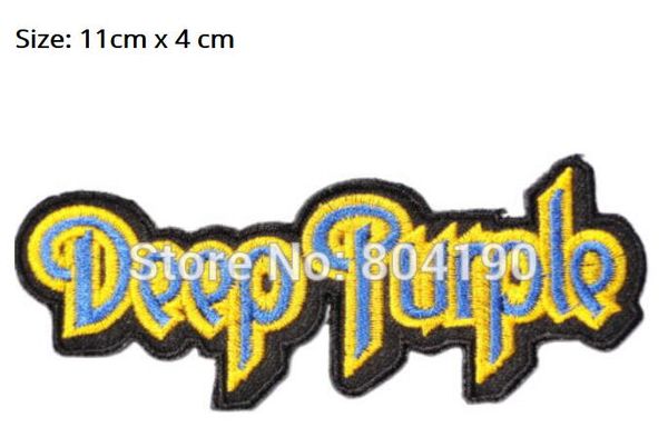 

Глубокий фиолетовый логотип музыка группа металл рок панк ретро шить аппликация