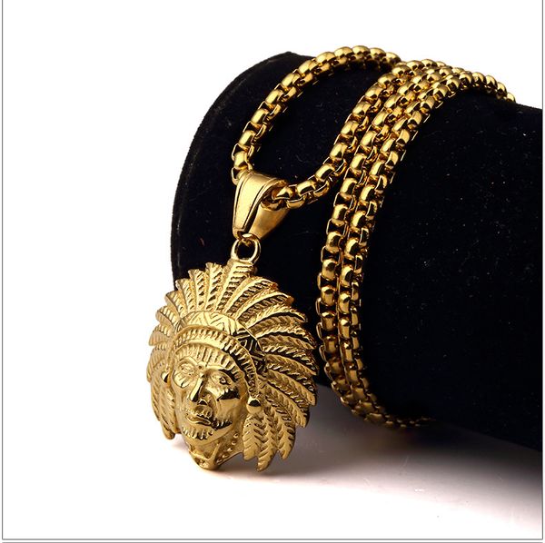 new tribal chief pendant necklace indian chief head skull pendant chain necklace hip hop men jewelry ing, Silver
new tribal chief pendant necklace indian chief head skull pendant chain necklace hip hop men jewelry ing, Silver