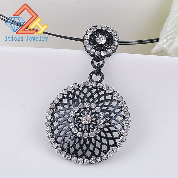 sticks jewelry geometric trendy necklace zinc alloy round hollow out rhinestone rope chain charm choker necklace, Silver
sticks jewelry geometric trendy necklace zinc alloy round hollow out rhinestone rope chain charm choker necklace, Silver