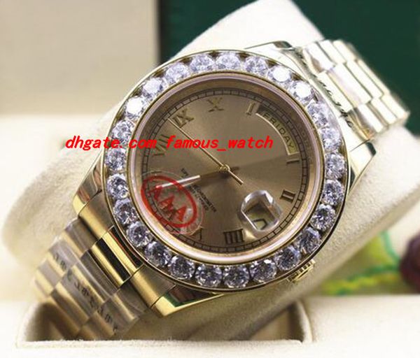 luxury watches white bigger diamonds ii 18k yellow gold roman 41mm watch 218235 ceramic bezel automatic mechanical men watches quality, Slivery;brown
luxury watches white bigger diamonds ii 18k yellow gold roman 41mm watch 218235 ceramic bezel automatic mechanical men watches quality, Slivery;brown