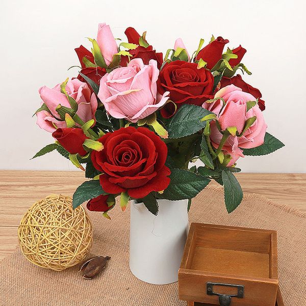 Artificial Rose flower in the glass eternal wedding Ornament decoration home Ramos pots vase fleur decor silk fake flower flores
Artificial Rose flower in the glass eternal wedding Ornament decoration home Ramos pots vase fleur decor silk fake flower flores