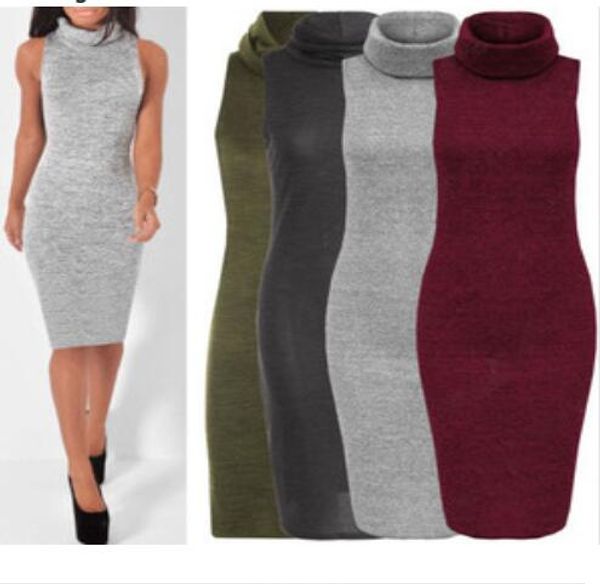 women spring autumn knitwear casual knit high neck dress sleeveless kintted turtle neck bodycon elegant middle dress ysm ls0126, Black;gray
women spring autumn knitwear casual knit high neck dress sleeveless kintted turtle neck bodycon elegant middle dress ysm ls0126, Black;gray