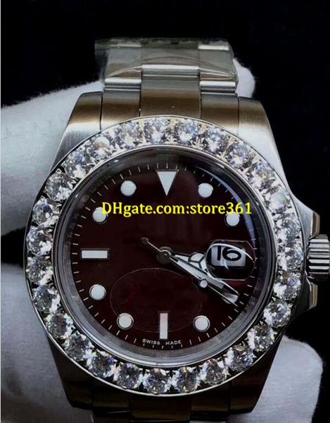 christmas gift mens swiss watch 16613 big diamond bezel stainless steel strap red dial automatic watch, Slivery;brown
christmas gift mens swiss watch 16613 big diamond bezel stainless steel strap red dial automatic watch, Slivery;brown