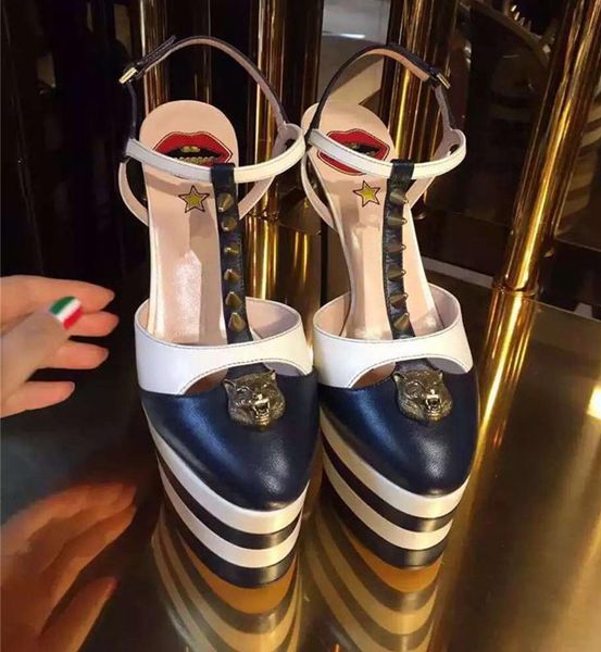 summer platform spiked gladiator sandals women striped metallic high heels pumps escarpins ladies prom wedding shoes mary jane shoes, Black
summer platform spiked gladiator sandals women striped metallic high heels pumps escarpins ladies prom wedding shoes mary jane shoes, Black