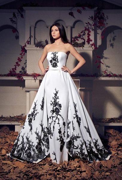 белые и черные свадебные платья 2019 новое a-line sweep поезд аппликация без рукавов свадебные платья без бретелек vestido de noiva на заказ, White
белые и черные свадебные платья 2019 новое a-line sweep поезд аппликация без рукавов свадебные платья без бретелек vestido de noiva на заказ, White