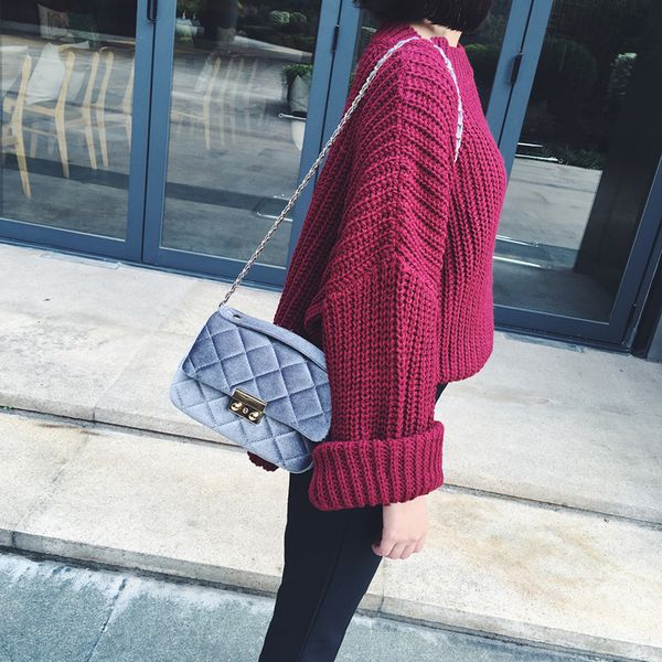 2017 fashion new diamond lattice chain bag corssbody velour bag small package shoulder elegant shoulder bag
2017 fashion new diamond lattice chain bag corssbody velour bag small package shoulder elegant shoulder bag