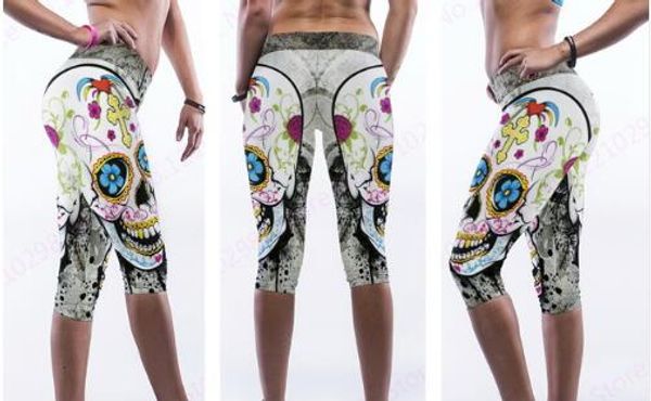 ladies yoga compression leggings funny floral skull fitness capri pants white high waist dancing tights slim running 3/4 trouser, White;red
ladies yoga compression leggings funny floral skull fitness capri pants white high waist dancing tights slim running 3/4 trouser, White;red