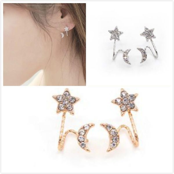moon & star ear jacket silver/gold plated rhinestone stud earrings for girls/ladies fashion earrings, Golden;silver
moon & star ear jacket silver/gold plated rhinestone stud earrings for girls/ladies fashion earrings, Golden;silver