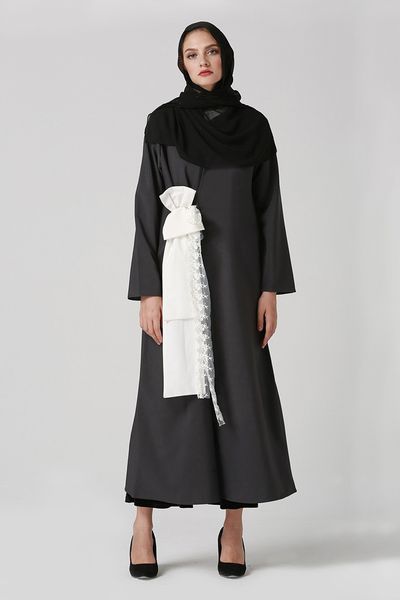 factory price muslim women long sleeve black kaftan dress islamic arabic style lace bow jilbab dress, Red
factory price muslim women long sleeve black kaftan dress islamic arabic style lace bow jilbab dress, Red