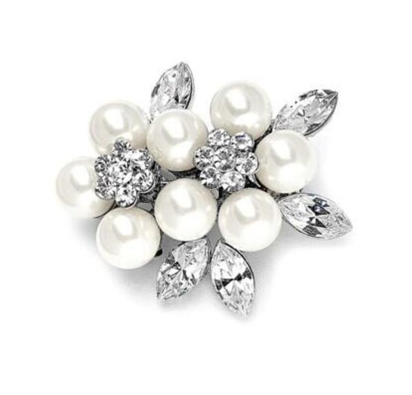 vintage style rhodium silver tone clear rhinestone crystal diamante cream pearl wedding bridesmaid jewelry brooch pins, Gray
vintage style rhodium silver tone clear rhinestone crystal diamante cream pearl wedding bridesmaid jewelry brooch pins, Gray