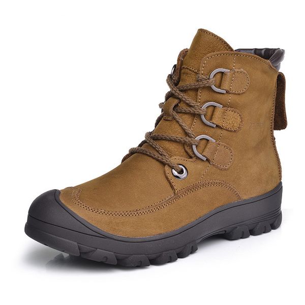 wearproof men winter boots genuine leather snow boots waterproof outdoor ankle winter shoes men anti-cold plus size 48 49, Black
wearproof men winter boots genuine leather snow boots waterproof outdoor ankle winter shoes men anti-cold plus size 48 49, Black