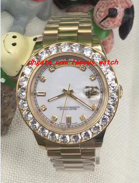 luxury wristwatch 2017 new 2 ii solid 18 kt yellow gold 41mm bigger diamond watch ceramic bezel mechanical men watches quality, Slivery;brown
luxury wristwatch 2017 new 2 ii solid 18 kt yellow gold 41mm bigger diamond watch ceramic bezel mechanical men watches quality, Slivery;brown