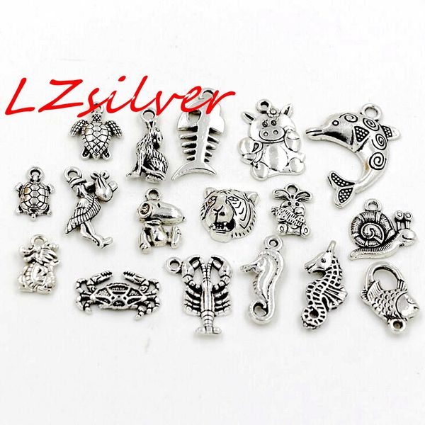 102pcs antique silver zinc alloy mix animal charm pendants 17 - style diy jewelry, Bronze;silver
102pcs antique silver zinc alloy mix animal charm pendants 17 - style diy jewelry, Bronze;silver