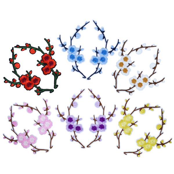 6 pair plum blossom embroidered patches for clothing coat iron on transfer applique patch for dress bags diy sew on embroidery sticker, Black
6 pair plum blossom embroidered patches for clothing coat iron on transfer applique patch for dress bags diy sew on embroidery sticker, Black