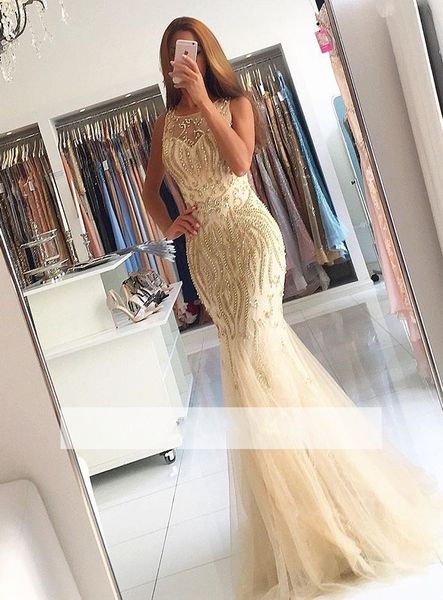 2023 champagne bling beaded mermaid prom dresses sheer neck tulle floor length formal evening wear gowns long sparkly dresses party, Black;red
2023 champagne bling beaded mermaid prom dresses sheer neck tulle floor length formal evening wear gowns long sparkly dresses party, Black;red