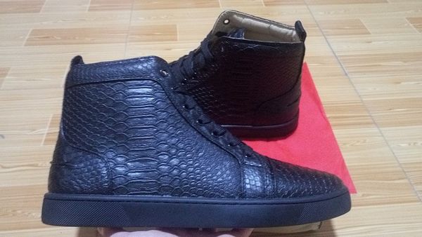 high red bottom sneaker snake print black casual shoes fish grain luxury flats men and women designer sneakers sheepskin genuine leather
high red bottom sneaker snake print black casual shoes fish grain luxury flats men and women designer sneakers sheepskin genuine leather