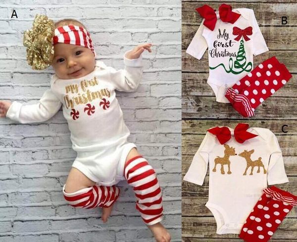 2017 children christmas letter bow newborn outfits 3 styles infant baby long sleeve cotton rompers+leg warmer two piece set, White
2017 children christmas letter bow newborn outfits 3 styles infant baby long sleeve cotton rompers+leg warmer two piece set, White