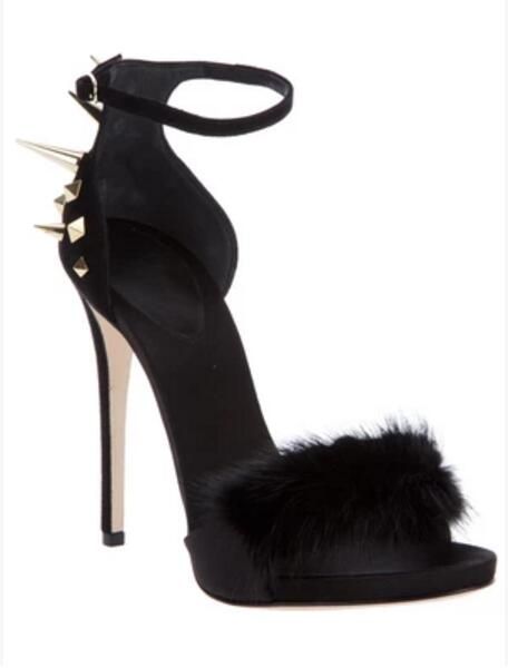 2017 new women fur sandals open toe rivets sandals gladiator sandals party shoes ankle strap peep toe high heels celebrity shoes, Black
2017 new women fur sandals open toe rivets sandals gladiator sandals party shoes ankle strap peep toe high heels celebrity shoes, Black