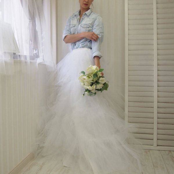 2017 popular women wear tulle wedding skirts petticoats white ivory lace floor length skirt custom long skirts, Black
2017 popular women wear tulle wedding skirts petticoats white ivory lace floor length skirt custom long skirts, Black