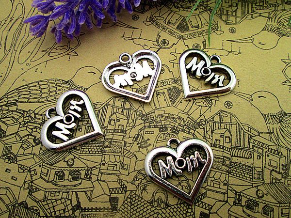 60pcs-- mom charms antique tibetan silver mom heart charms pendants ,diy supplies 21x20mm, Bronze;silver
60pcs-- mom charms antique tibetan silver mom heart charms pendants ,diy supplies 21x20mm, Bronze;silver