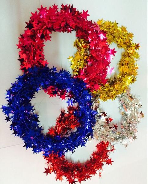 fashion christmas tree hanging star pine garland christmas decoration ornament 5 colors 7.5m
fashion christmas tree hanging star pine garland christmas decoration ornament 5 colors 7.5m
