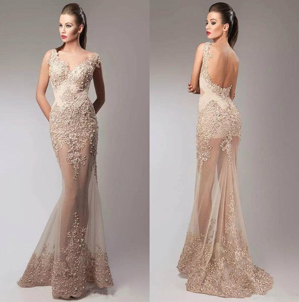 champagne beaded evening dresses v neck lace appliques backless prom dress illusion mermaid evening gowns custom made, Black;red
champagne beaded evening dresses v neck lace appliques backless prom dress illusion mermaid evening gowns custom made, Black;red