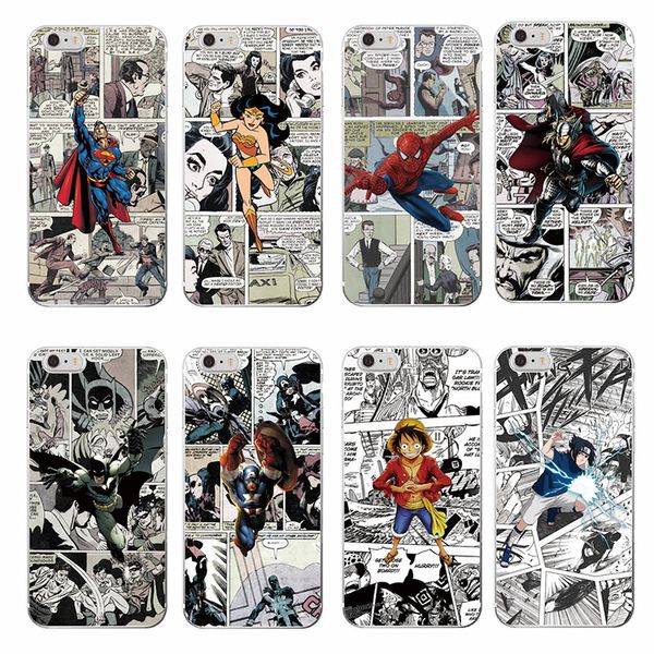 Cartoons Marvel Comic Spider Man Wonder woman Captain America Soft Phone Case For iPhone 7 7Plus 6 6S 6Plus 5 8 8Plus X
Cartoons Marvel Comic Spider Man Wonder woman Captain America Soft Phone Case For iPhone 7 7Plus 6 6S 6Plus 5 8 8Plus X