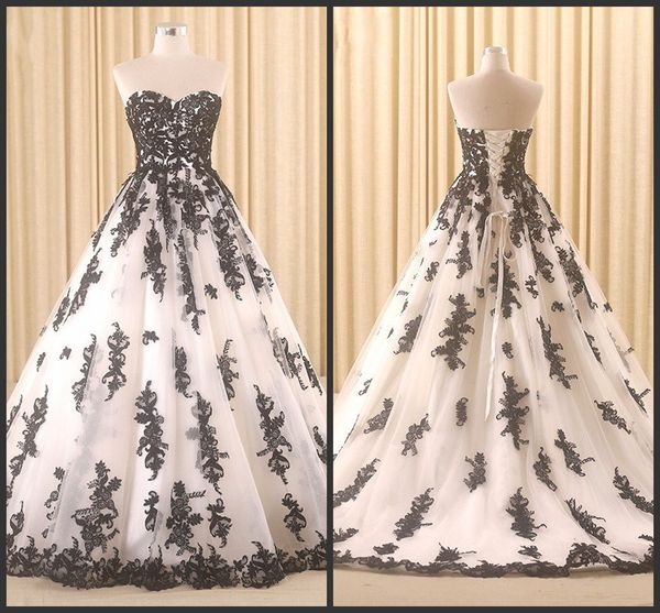 sweetheart neck bridal gown count train long dresses lace up back sleeveless appliques lace elegant wedding dresses price custom made, White
sweetheart neck bridal gown count train long dresses lace up back sleeveless appliques lace elegant wedding dresses price custom made, White