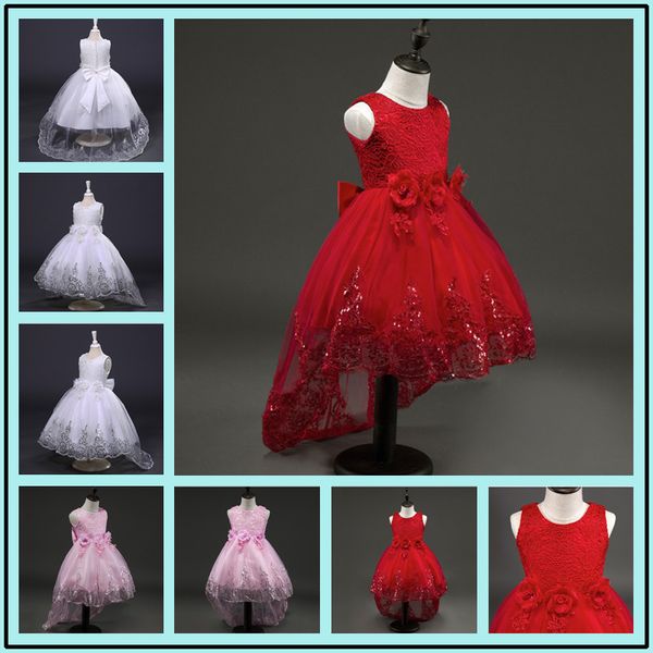 2017 new summer dress for girls party wedding dresses bow flower lace dress teenager 14 years ball gowns for children, White;blue 
2017 new summer dress for girls party wedding dresses bow flower lace dress teenager 14 years ball gowns for children, White;blue