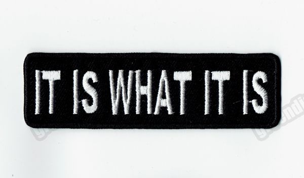 10pcs/lot it is what it is funny embroidered patch motorcycle club biker vest patch iron on backing applique patch diy accessory, Black
10pcs/lot it is what it is funny embroidered patch motorcycle club biker vest patch iron on backing applique patch diy accessory, Black