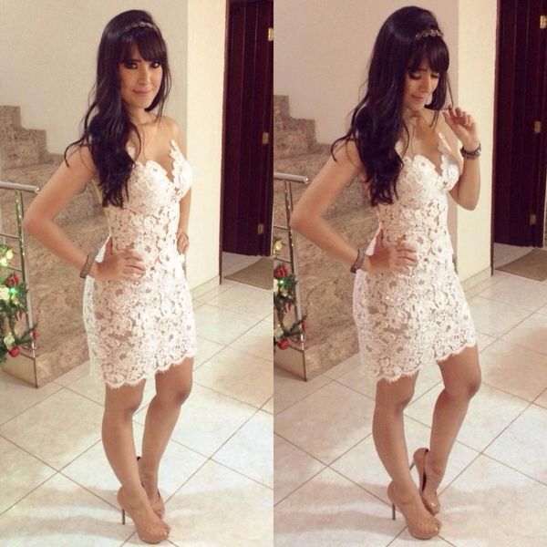 new coming short cocktail dresses see through sheath fashion lace party homecoming gowns special occasion beautiful, Black
new coming short cocktail dresses see through sheath fashion lace party homecoming gowns special occasion beautiful, Black