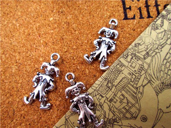 60pcs--clown charms, antique tibetan silver tone clown charm pendant, 24x12mm, Bronze;silver
60pcs--clown charms, antique tibetan silver tone clown charm pendant, 24x12mm, Bronze;silver