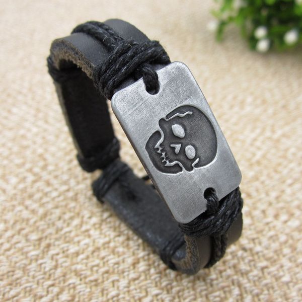 Hot sell ! 24pcs New Fashion Zinc Alloy Personality Skull Retro Cowhide & Wax lines Adjustable Hand-woven bracelet B-09
Hot sell ! 24pcs New Fashion Zinc Alloy Personality Skull Retro Cowhide & Wax lines Adjustable Hand-woven bracelet B-09