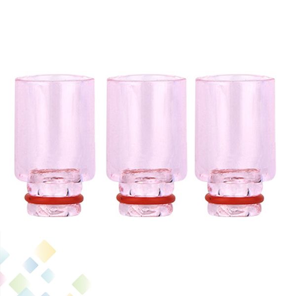 

Pink Glass Drip Tip Wide Bore Drip Tips 510 Pyrex Glass Mouthpieces for RBA RDA Atomizer E Cigarette DHL Free