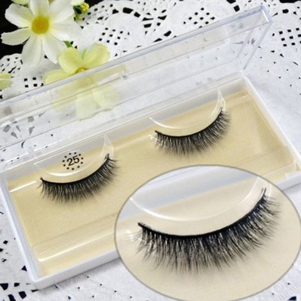 Handmade 3D Stereo Mink Eyelashes Natural Thick Cross Mink False Eyelashes Short Paragraph Natural Bare Makeup False Eyelashes