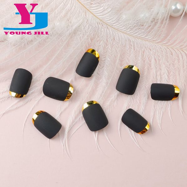 wholesale- matte full cover nail art tips metallic decoration french short false nails tips uv gel black acrylic fake nails, Red;gold
wholesale- matte full cover nail art tips metallic decoration french short false nails tips uv gel black acrylic fake nails, Red;gold