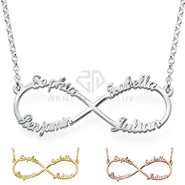 Engraved Nameplate Infinity Custom Name Necklace Silver color 316 Stainless Steel Pendant with 4 name Jewerly
Engraved Nameplate Infinity Custom Name Necklace Silver color 316 Stainless Steel Pendant with 4 name Jewerly