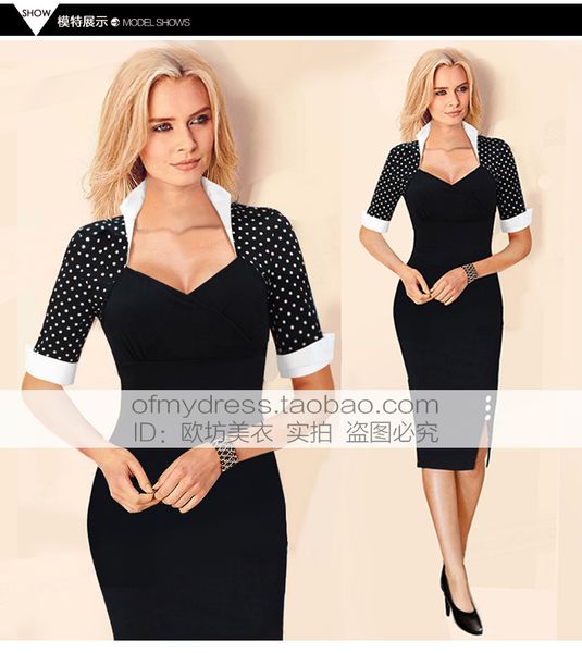 2017 новое прибытие женщины карандаш платье офис леди стенд воротник половина рукава горошек цельный empcon платье, Black;gray
2017 новое прибытие женщины карандаш платье офис леди стенд воротник половина рукава горошек цельный empcon платье, Black;gray