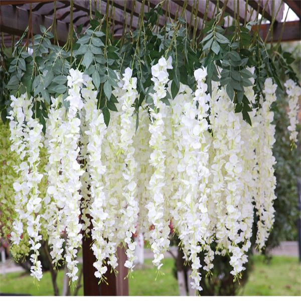 new arrival 12pcs/ lot romantic artificial wisteria silk flower home party wedding garden floral decoration drop shipping
new arrival 12pcs/ lot romantic artificial wisteria silk flower home party wedding garden floral decoration drop shipping