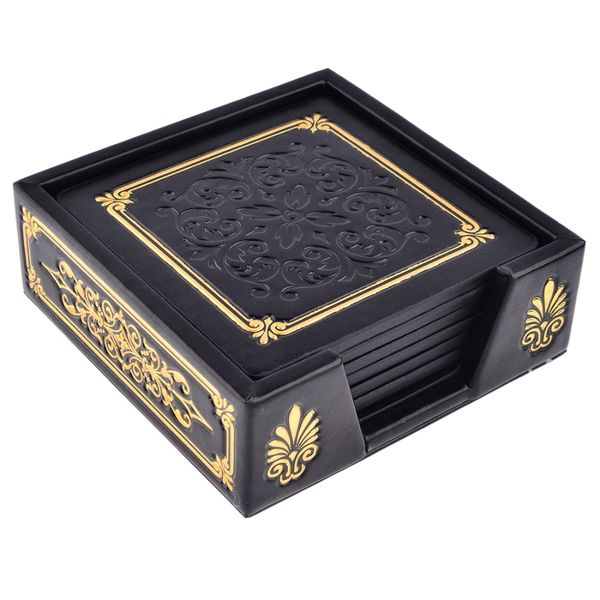 wholesale- set of 6 coffee cup mat square pu leather placemat coasters cup mats with holder for home decoration vintage mug mat
wholesale- set of 6 coffee cup mat square pu leather placemat coasters cup mats with holder for home decoration vintage mug mat