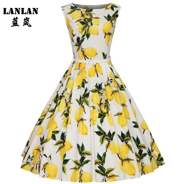 wholesale- lanlan xs-4xl lemon printing swing 1950s dress 2016 lemon printing midi length vintage tutu dresses women plus size summer dress, White;black
wholesale- lanlan xs-4xl lemon printing swing 1950s dress 2016 lemon printing midi length vintage tutu dresses women plus size summer dress, White;black