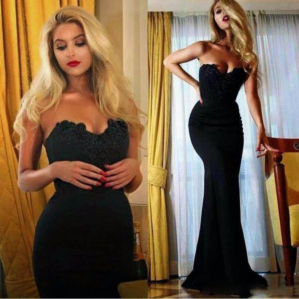 sweetheart long mermiad prom dresses simple black appliques elegant special occasion dress formal evening party gown
sweetheart long mermiad prom dresses simple black appliques elegant special occasion dress formal evening party gown