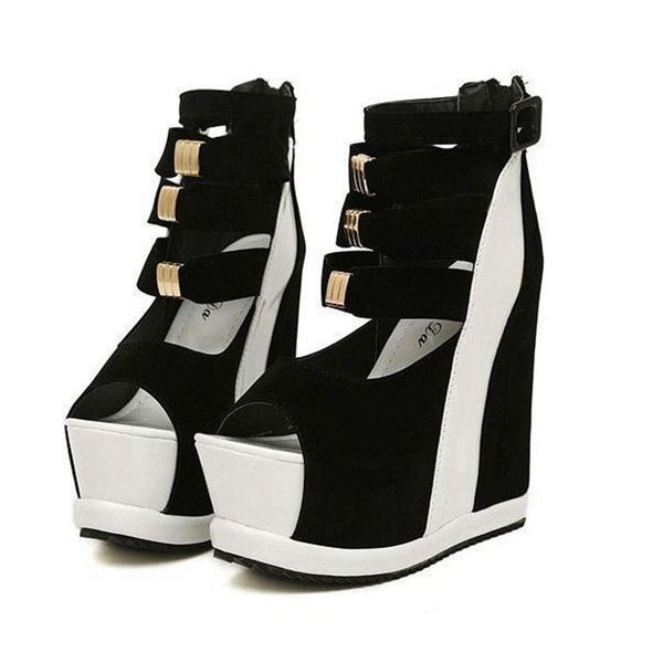 wholesale-big size women platform wedge sandals high heels open toe summer wedges shoes woman multi color, Black
wholesale-big size women platform wedge sandals high heels open toe summer wedges shoes woman multi color, Black