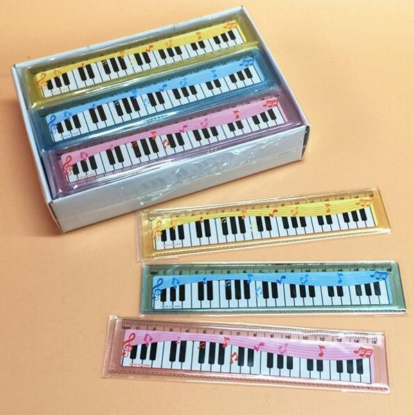 100pcs Funny Colorful 15cm Cartoon Piano Musical Note Ruler Bookmarks School Student Ruler Creative Gift Lovely Ruler For Kids