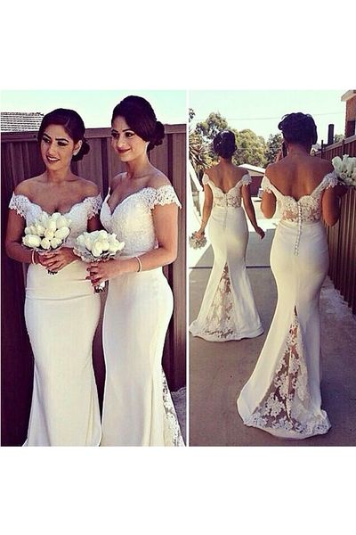 new arrival off the shoulder ivory mermaid bridesmaid dresses for wedding party with appliques lace, Red;white
new arrival off the shoulder ivory mermaid bridesmaid dresses for wedding party with appliques lace, Red;white