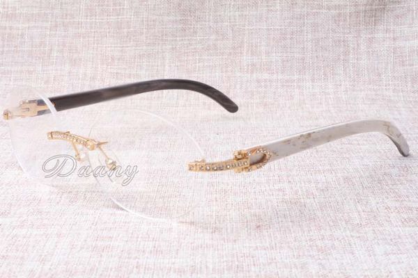 and luxury diamond glasses t8100903 natural black and white glasses fashion casual men and women glasses size: 54-18-140mm, Silver
and luxury diamond glasses t8100903 natural black and white glasses fashion casual men and women glasses size: 54-18-140mm, Silver