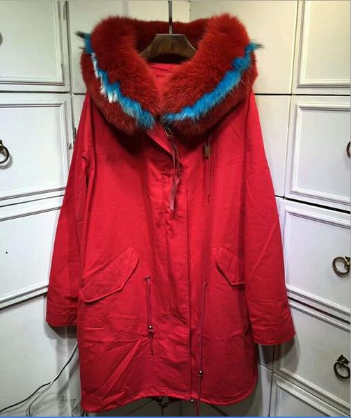 meifeng brand outdoor winter coats red blue white fur trim rabbit fur lining red long parka furs cold snow jackets, Black
meifeng brand outdoor winter coats red blue white fur trim rabbit fur lining red long parka furs cold snow jackets, Black